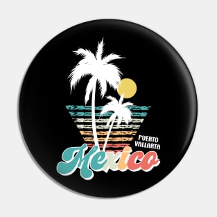 Retro Puerto Vallarta Mexico Puerto Vallarta Beach Pin