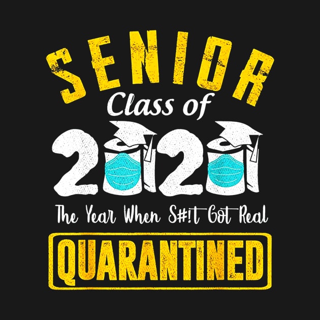 Senior Class of 2020 Quarantine Graduation Toilet Paper T-Shirt by dannetee