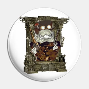 Wild West Bird Ranger with Mushroom Hat in Steampunk Frame Pin