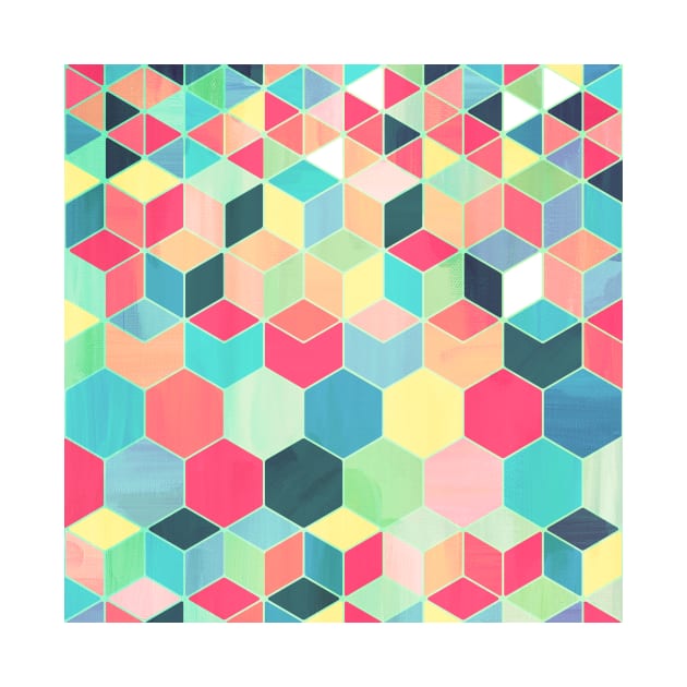 Yummy Summer Colour Honeycomb Pattern by micklyn