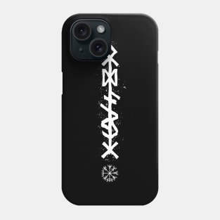 ODIN'S SPEAR - White Bind Rune Design INK SPLAT Phone Case