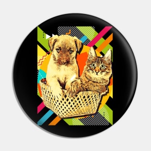 Puppy and Cutie Cat Pin