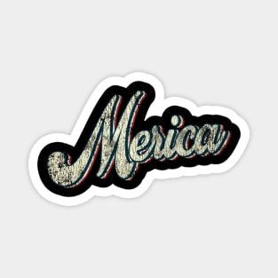 Merica Vintage Retro Style 4th Of July Shirt Magnet