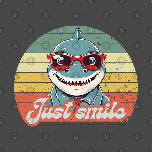 Funny shark invite you to smile by TRACHLUIM