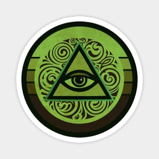 Illuminati Green Eye Magnet