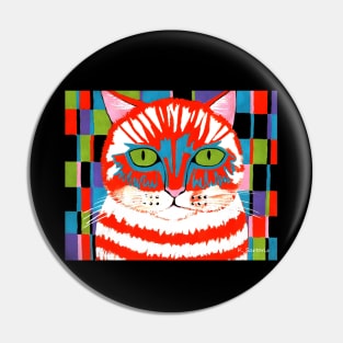 BAD Cattitude Cat Painting Pin