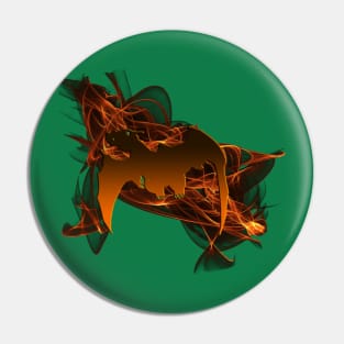 Dragon From The Ashes on Emerald Green Pin