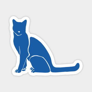 Matisse's Cat Var. 2 in Blue Magnet