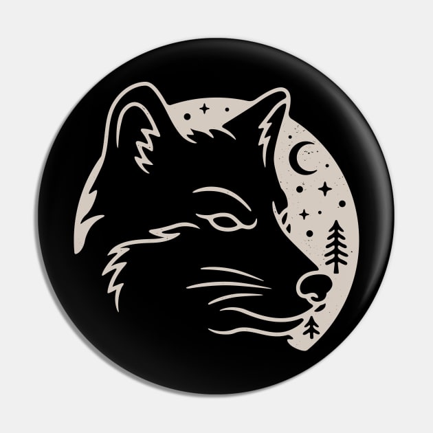 Wolf Moon Pin by quilimo