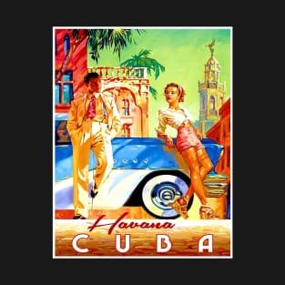 Havana Cuba Vintage Travel and Tourism Advertising Print T-Shirt