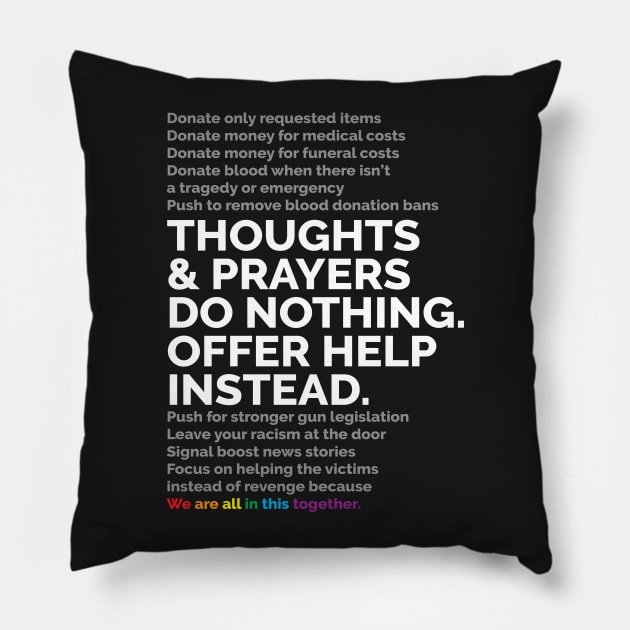 Thoughts And Prayers Pillow by smashythebear