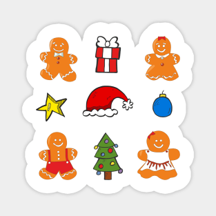 Cute Christmas Decorations Pack Magnet