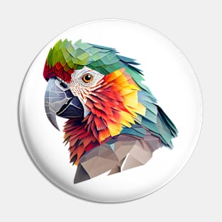 Polygonal parrot Pin