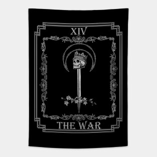 Tarot - "The War" - b&w Tapestry