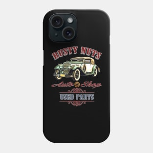 Men's Rusty Nuts Tee Auto Shop Classic Car Phone Case