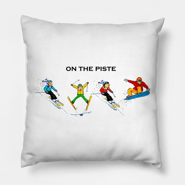 On the piste Pillow by dizzycat-biz