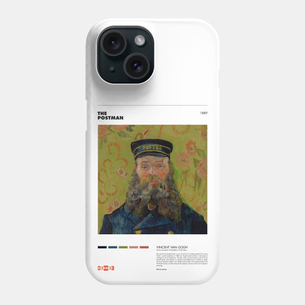 Vincent Van Gogh - The Postman - Portrait of Joseph Roulin - Minimalist Art Poster Series Phone Case by notalizard