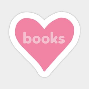 Books Heart Magnet