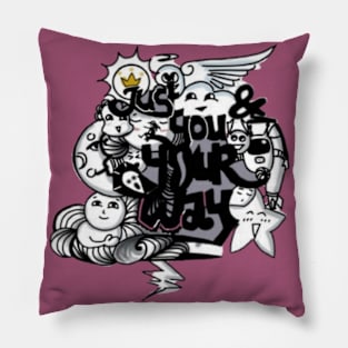 Just You and Your way- DOODLE Pillow