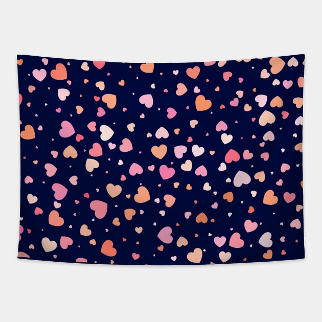 Million Hearts - All Over Print Hearts Tapestry by MADesigns