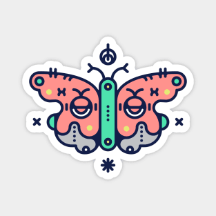 Abstract butterfly illustration Magnet