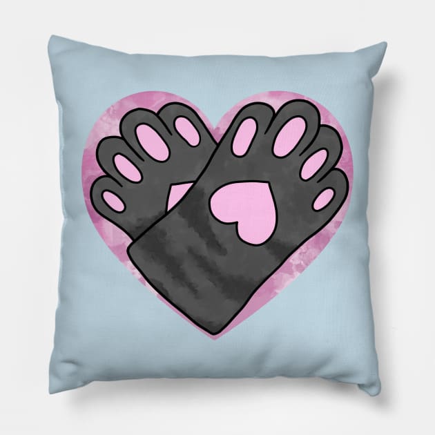 Tabby toe beans Pillow by Meowmaddie