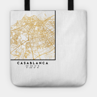 CASABLANCA MOROCCO CITY STREET MAP ART Tote