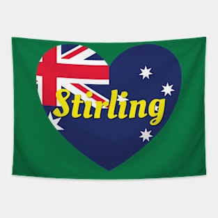 Stirling WA Australia Australian Flag Heart Tapestry