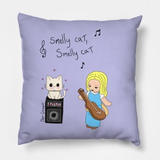 Polly pocket cat Olga Schembri Pillow