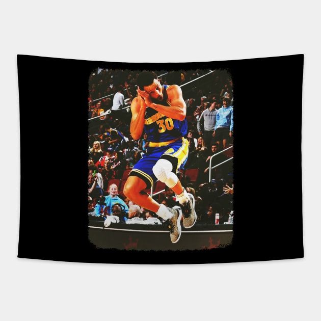 Vintage Steph Curry Tapestry by Skelector Art