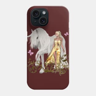 Wonderful unicorn with fairy Phone Case