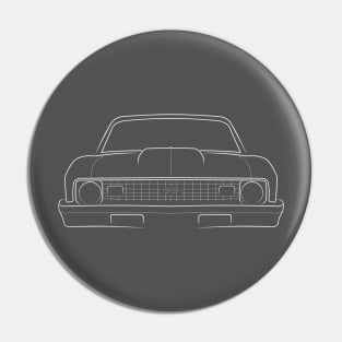 1973 Chevy Nova SS - front stencil, white Pin