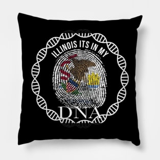 Illinois Its In My DNA - Illinoisan Flag - Gift for Illinoisan From Illinois Pillow