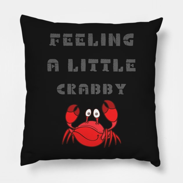 Funny Crab Design For Men Women Crabby Crabbing Crab Lover T-Shirt Pillow by IOANNISSKEVAS