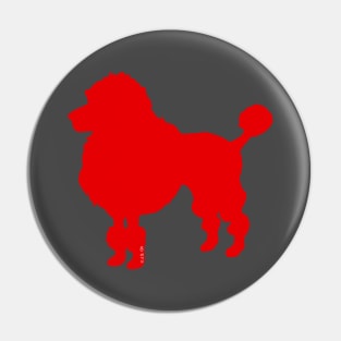 red poodle dog Pin