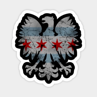 Polish Eagle Chicago Flag Magnet
