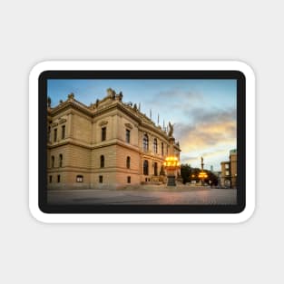 Philharmonic and opera house - Rudolfinum in Prague, Czech Republic Magnet