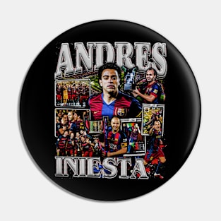 Andres Iniesta Vintage Bootleg Pin