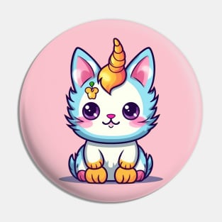 Baby cat unicorn Pin