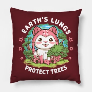 Earth's lungs protect Trees Pillow