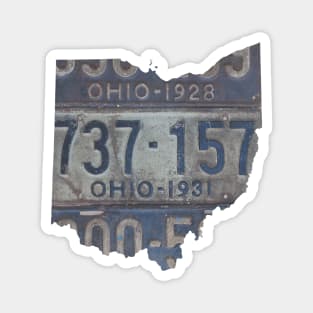 Vintage Ohio License Plates Magnet