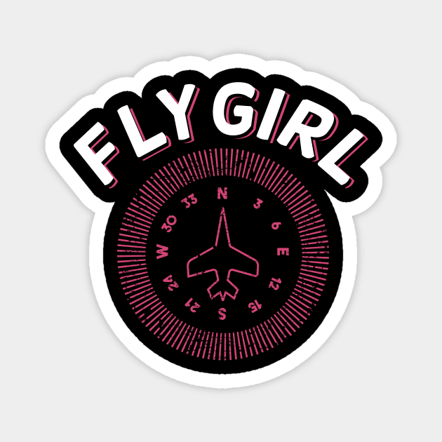 Flygirl Pilot Flight Attendant Magnet by Dolde08