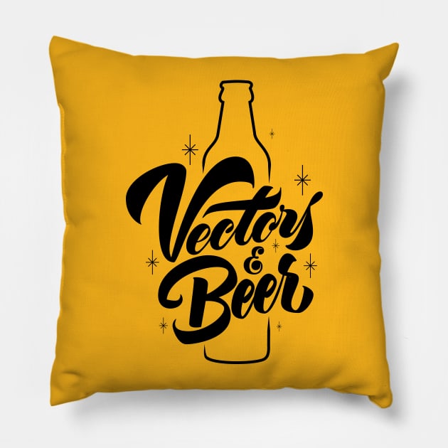 Vectors & Beer Pillow by Thisisblase