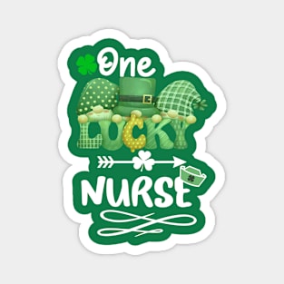 One Lucky nurse with gnomes Magnet