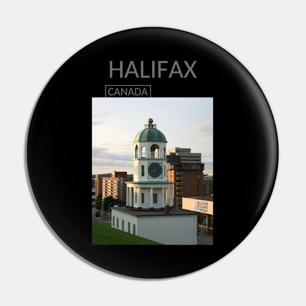 Halifax Nova Scotia Canada Clock Souvenir Gift for Canadian Citizens T-shirt Apparel Mug Notebook Tote Pillow Sticker Magnet Pin by Mr. Travel Joy