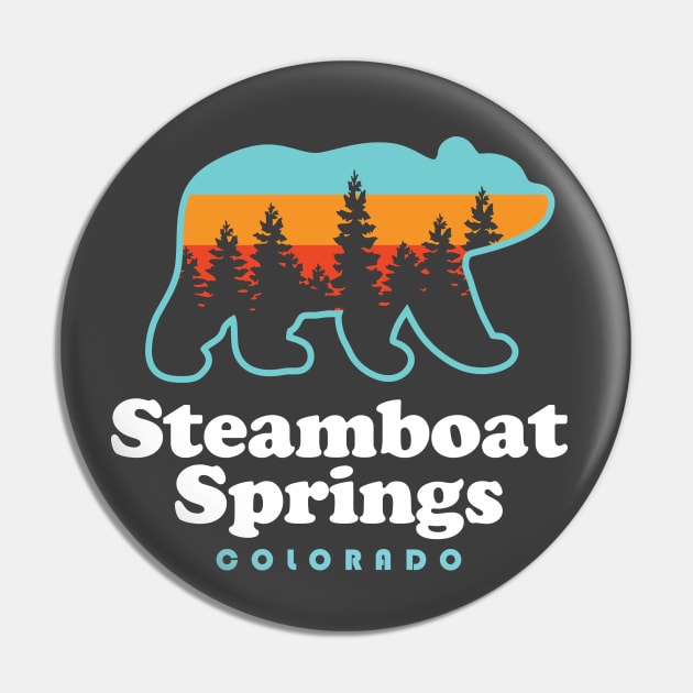 Steamboat Springs Colorado Bear Mountain Skiing Pin by PodDesignShop