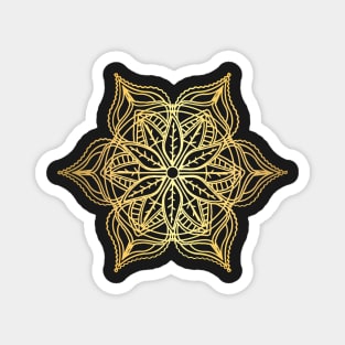 Gold Meditation Mandala Magnet