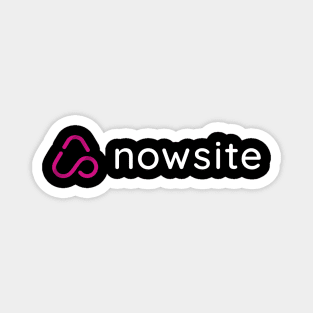 nowsite white letters Magnet