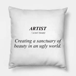 Artist Definition Pillow