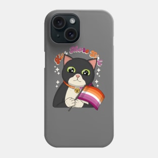 Kiss More Girls Lesbian Pride Cat Phone Case